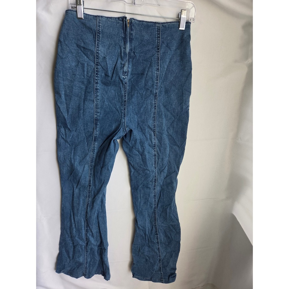 Fashion Nova Jeans Womens Blue Medium Wash Slim High Rise Flare